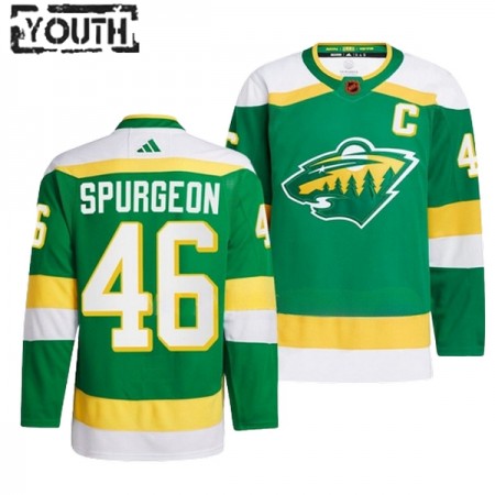 Lasten NHL Minnesota Wild Pelipaita Jared Spurgeon 46 Reverse Retro 2.0 Adidas 2022-23 Vihreä Authentic Lasten NHL Minnesota Wild Pelipaita Jared Spurgeon 46 Reverse Retro 2.0 Adidas 2022-23 Vihreä Authentic